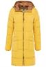 Warmer Steppmantel aus recyceltem Polyester yellow