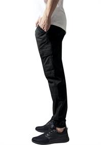 Washed Cargo Twill Jogging Pants black