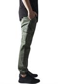 Washed Cargo Twill Jogging Pants olive