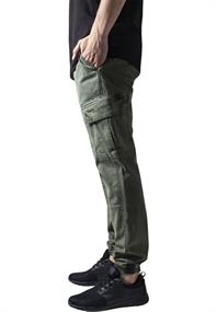 Washed Cargo Twill Jogging Pants olive