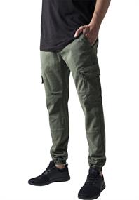 Washed Cargo Twill Jogging Pants olive