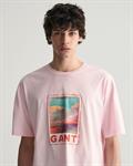 Washed Graphic T-Shirt california pink