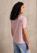 Washed-Look Shirt mit Print dessert rose