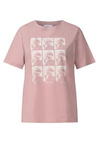 Washed-Look Shirt mit Print dessert rose