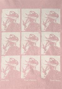 Washed-Look Shirt mit Print dessert rose