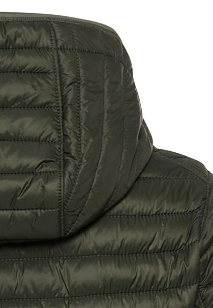 Wasserabweisende Steppjacke mit Reißverschlusstaschen forest
