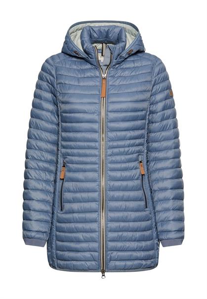 Wasserabweisende Steppjacke mit Reißverschlusstaschen smoke blue