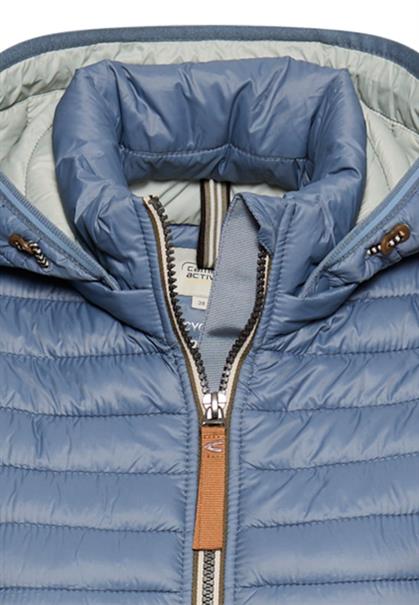 Wasserabweisende Steppjacke mit Reißverschlusstaschen smoke blue