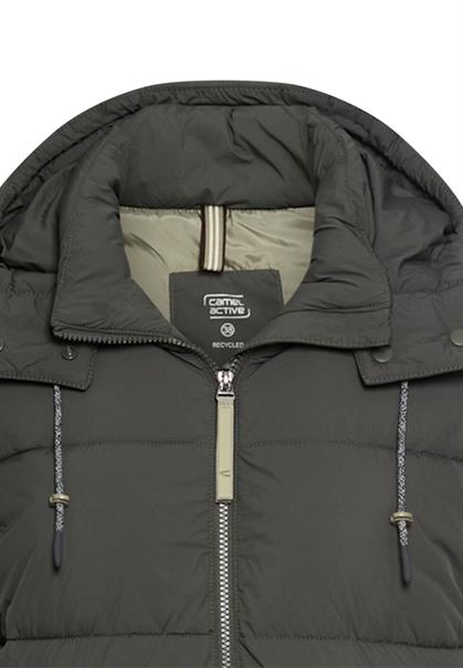 Wasserabweisender Mantel mit abnehmbarer Kapuze forest night