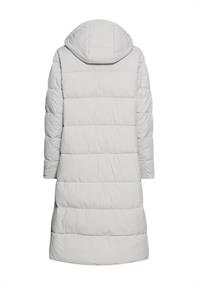 Wasserabweisender Mantel mit abnehmbarer Kapuze silver