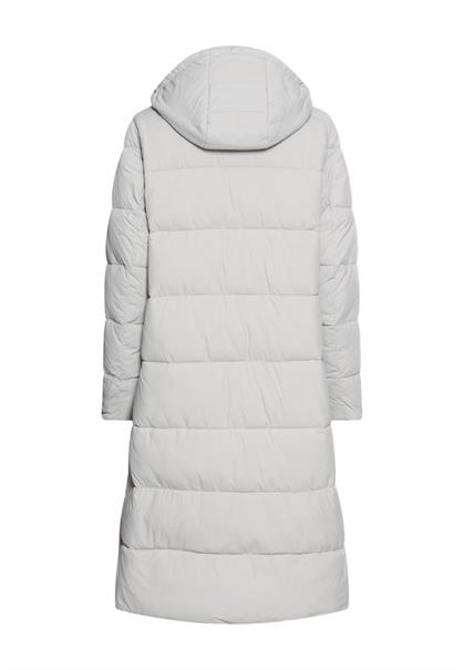 Wasserabweisender Mantel mit abnehmbarer Kapuze silver