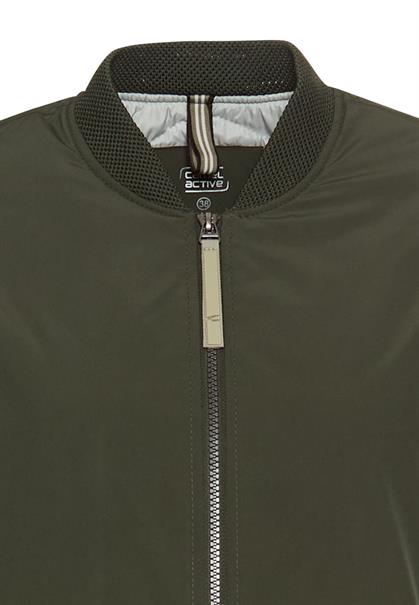 Wasserabweisender Mantel mit verstellbarer Kapuze und Stehkragen forest night