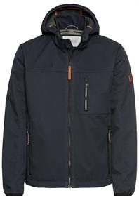 Wasseravbweisende Softshell-Jacke mit abnehmbarer Kapuze dark navy