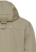 Wasseravbweisende Softshell-Jacke mit abnehmbarer Kapuze khaki