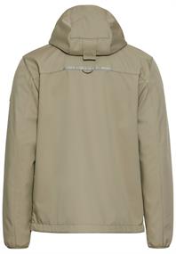 Wasseravbweisende Softshell-Jacke mit abnehmbarer Kapuze khaki