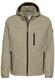 Wasseravbweisende Softshell-Jacke mit abnehmbarer Kapuze khaki