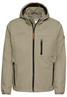 Wasseravbweisende Softshell-Jacke mit abnehmbarer Kapuze khaki