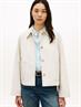 Water Repellent Collared Relaxed Short Jacket light silt