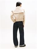 Water Repellent Relaxed Short Trench Coat white clay