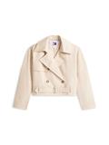 Water Repellent Relaxed Short Trench Coat white clay