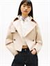 Water Repellent Relaxed Short Trench Coat white clay