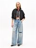 Water Repellent Tie Side Zip-Thru Jacket black