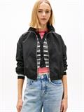 Water Repellent Tie Side Zip-Thru Jacket black