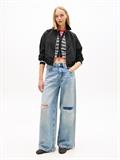Water Repellent Tie Side Zip-Thru Jacket black