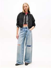 Water Repellent Tie Side Zip-Thru Jacket black