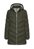 Wattierte Jacke mit abnehmbarer Kapuze forest
