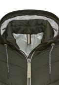 Wattierte Jacke mit abnehmbarer Kapuze forest