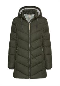 Wattierte Jacke mit abnehmbarer Kapuze forest