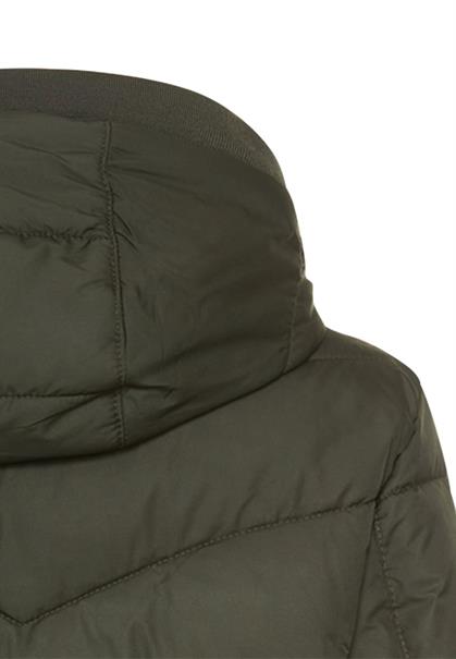 Wattierte Jacke mit abnehmbarer Kapuze forest