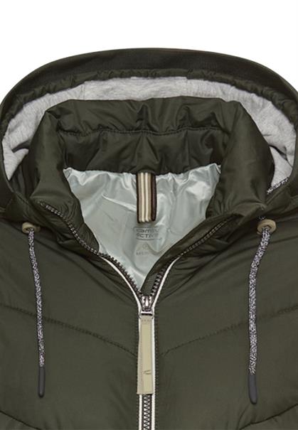 Wattierte Jacke mit abnehmbarer Kapuze forest
