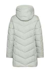 Wattierte Jacke mit abnehmbarer Kapuze light sage