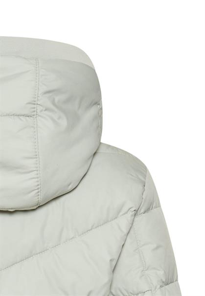 Wattierte Jacke mit abnehmbarer Kapuze light sage