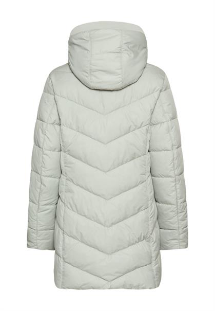 Wattierte Jacke mit abnehmbarer Kapuze light sage