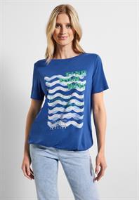 Wave Fotoprint Shirt blue sea
