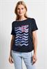 Wave Fotoprint Shirt deep blue