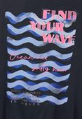 Wave Fotoprint Shirt deep blue