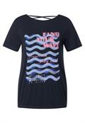 Wave Fotoprint Shirt deep blue