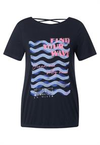 Wave Fotoprint Shirt deep blue