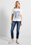 Wave Fotoprint Shirt vanilla white