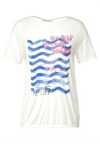 Wave Fotoprint Shirt vanilla white