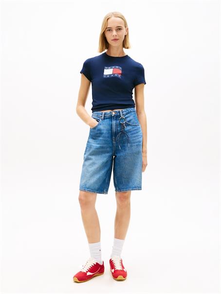 Wavy Flag Jersey Slim T-Shirt dark night navy