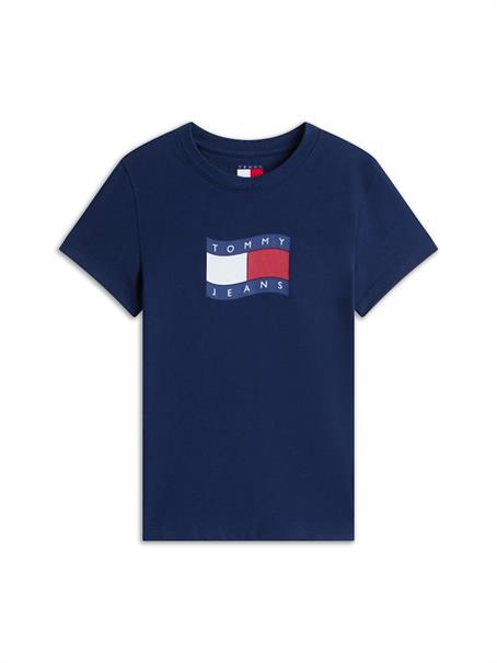 Wavy Flag Jersey Slim T-Shirt dark night navy