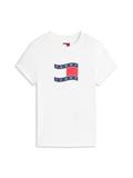Wavy Flag Jersey Slim T-Shirt ecru