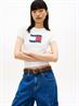Wavy Flag Jersey Slim T-Shirt ecru