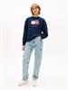 Wavy Flag Sueded Terry Boxy Sweatshirt dark night navy