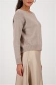 Weicher Strickpullover mit Lurex truffle